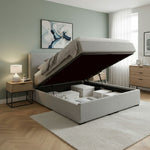 Load image into Gallery viewer, Sereno Upholstered Hydraulic Bed with Storage