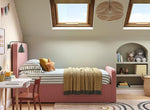 Load image into Gallery viewer, Kids Upholstered Bed Frame with Storage