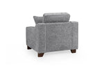 Load image into Gallery viewer, Gray upholstered armchair on a white background