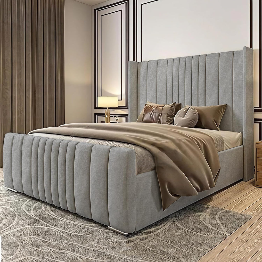 Cloud Modern Premium Bed Frame – premium bed frame made in UAE by DunePine with upholstery finish.
