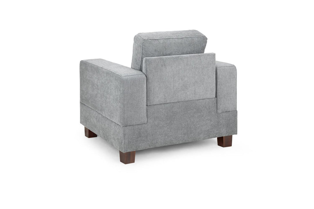Gray armchair on a white background