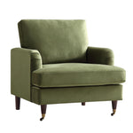 Load image into Gallery viewer, Green armchair on a white background
