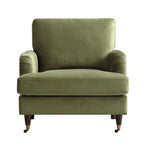 Load image into Gallery viewer, Green armchair on a white background