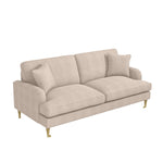 Load image into Gallery viewer, Beige sofa with gold legs on a white background