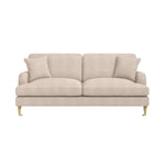 Load image into Gallery viewer, Beige sofa with gold legs on a white background
