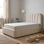 Load image into Gallery viewer, CuddleCurve Upholstered Kids Bed with Removable Safety Rails