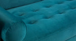 Load image into Gallery viewer, close up of plush teal colour sofa