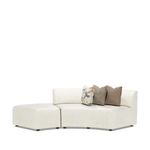 Load image into Gallery viewer, White sectional sofa with decorative pillows on a white background