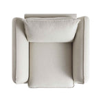 Load image into Gallery viewer, Gray armchair with a white pillow on a white background