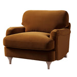 Load image into Gallery viewer, Brown armchair on a white background