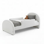 Load image into Gallery viewer, Kids bed in white fabric.jpg