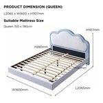 Load image into Gallery viewer, Regal Cloud Shaped Floating Queen Bed