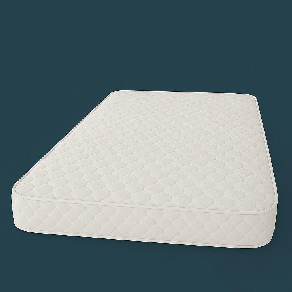 White mattress on a dark blue background