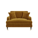 Load image into Gallery viewer, Brown velvet sofa with two cushions on a white background