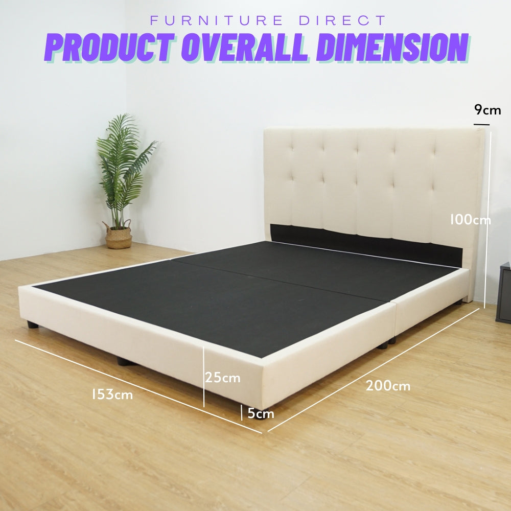 Mavilla Divan Fabric Premium Bed Frame Premium Bed Frame by Dunepine, Dubai UAE