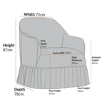 Load image into Gallery viewer, Measurement chart of a chair with dimensions labeled