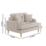 Load image into Gallery viewer, sofa with stripes fabric in a white background