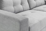 Load image into Gallery viewer, Gray sectional sofa with tufted backrests