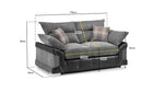Load image into Gallery viewer, Loom Sofa Black/Grey Sofa in 2, Seater - DunePine UAE