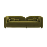 Load image into Gallery viewer, Olive Green Velvet Curved 3 Seater Cloud Sofa sofa by DunePine - premium handmade upholstery available in UAE.