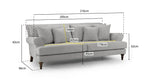 Load image into Gallery viewer, Nordivo Sofa Grey Sofa in 4, Seater - DunePine UAE