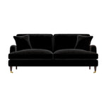 Load image into Gallery viewer, Black Velvet 4 Seater Sofa sofa by DunePine - premium handmade upholstery available in UAE.