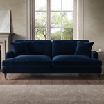 Load image into Gallery viewer, Navy Velvet 4 Seater Sofa sofa by DunePine - premium handmade upholstery available in UAE.