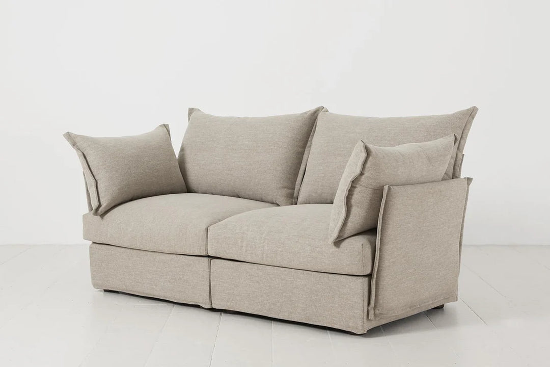 Valencia 2-Seater Sofa - elegant 2-seater sofa with plush cushions, handcrafted by Dunepine, Dubai