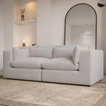 Load image into Gallery viewer, Beige Boucle 3 Seater Sofa sofa by DunePine - premium handmade upholstery available in UAE.
