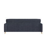 Load image into Gallery viewer, Dark Blue Velvet 3 Seater Mid Century Sofa sofa by DunePine - premium handmade upholstery available in UAE.