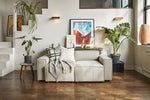 Load image into Gallery viewer, Mocha 2-Seater Sofa - elegant 2-seater sofa with plush cushions, handcrafted by Dunepine, Dubai