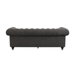 Load image into Gallery viewer, Grey Fabric Chesterfield 3 Seater Sofa sofa by DunePine - premium handmade upholstery available in UAE.