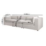 Load image into Gallery viewer, Beige Boucle 4 Seater Sofa sofa by DunePine - premium handmade upholstery available in UAE.