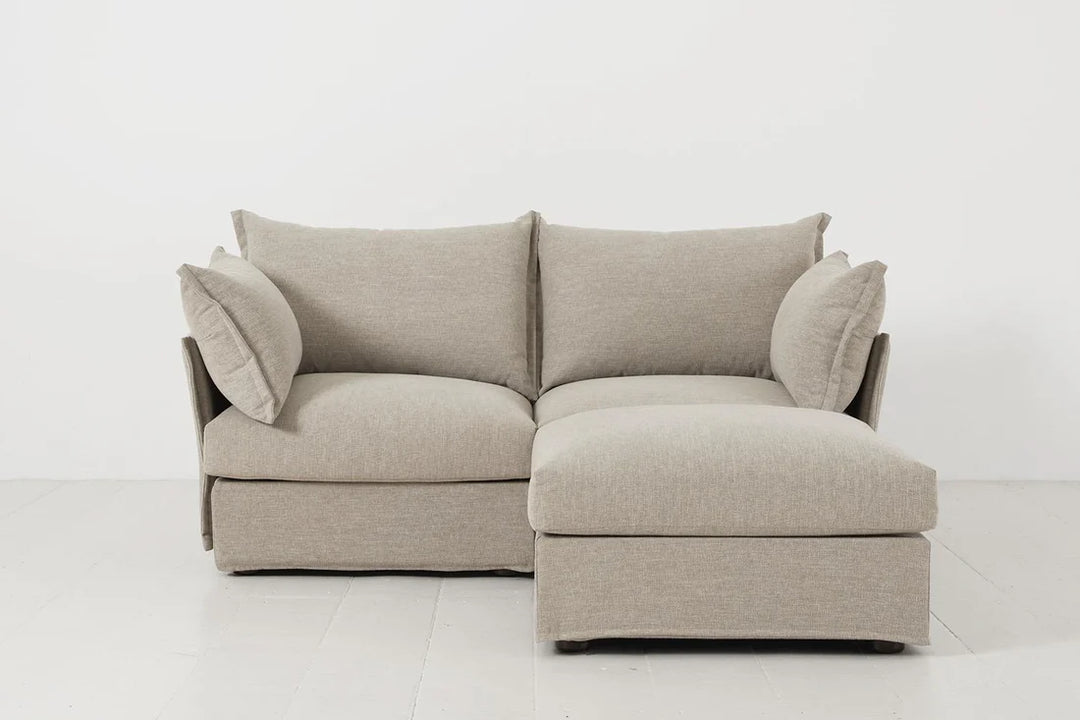 Florence 2-Seater Right Chaise Sofa - modern 2-seater chaise sofa with premium fabric, handcrafted by Dunepine, Dubai