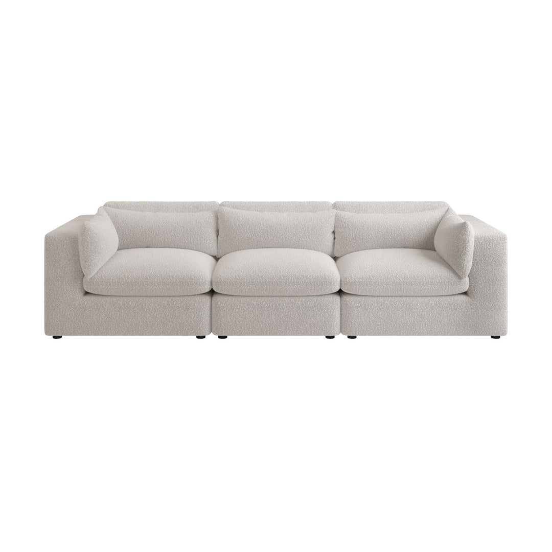 Beige Boucle 4 Seater Sofa sofa by DunePine - premium handmade upholstery available in UAE.