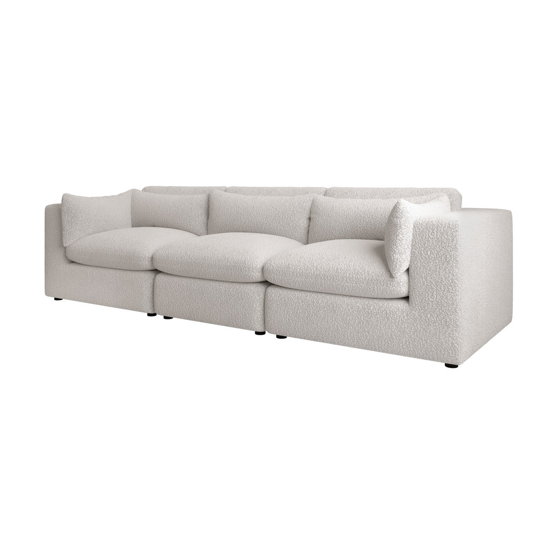 Beige Boucle 4 Seater Sofa sofa by DunePine - premium handmade upholstery available in UAE.