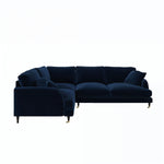 Load image into Gallery viewer, Navy Velvet 4 Seater Left Hand Corner Sofa sofa by DunePine - premium handmade upholstery available in UAE.