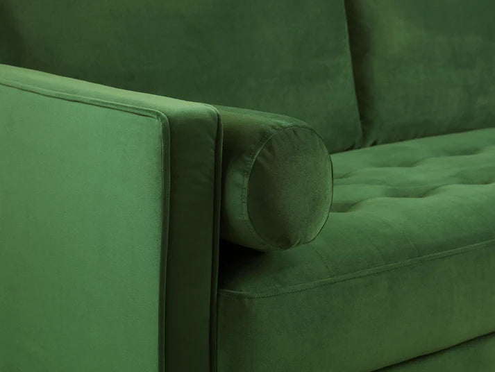 Velora Sofa Plush Green Sofa in 4, Seater - DunePine UAE