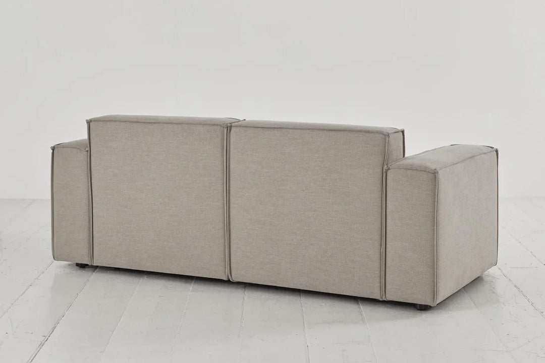 Mocha 2-Seater Sofa - elegant 2-seater sofa with plush cushions, handcrafted by Dunepine, Dubai