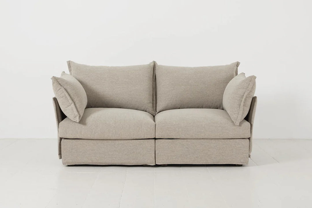 Valencia 2-Seater Sofa - elegant 2-seater sofa with plush cushions, handcrafted by Dunepine, Dubai