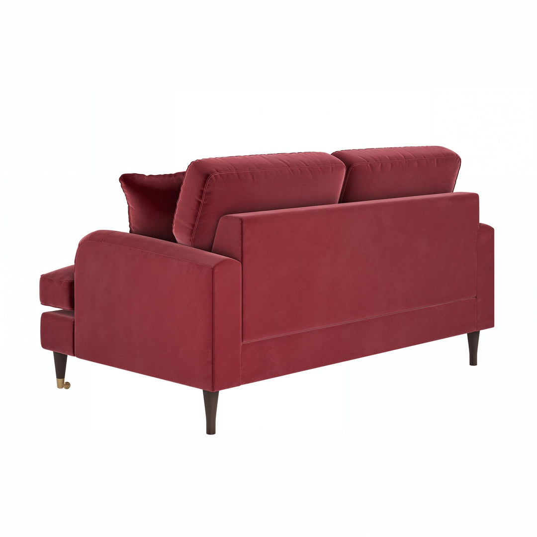 Burgundy Velvet 2 Seater Sofa sofa by DunePine - premium handmade upholstery available in UAE.