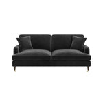 Load image into Gallery viewer, Dark Grey Velvet 3 Seater Sofa sofa by DunePine - premium handmade upholstery available in UAE.