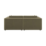 Load image into Gallery viewer, Khaki Green Velvet 3 Seater Sofa sofa by DunePine - premium handmade upholstery available in UAE.