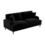 Load image into Gallery viewer, Black Velvet 4 Seater Sofa sofa by DunePine - premium handmade upholstery available in UAE.