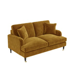 Load image into Gallery viewer, Mustard Velvet 2 Seater Sofa sofa by DunePine - premium handmade upholstery available in UAE.