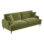 Load image into Gallery viewer, Olive Green Velvet 4 Seater Sofa sofa by DunePine - premium handmade upholstery available in UAE.