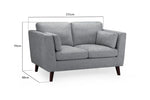 Load image into Gallery viewer, Ardent Sofa Grey Sofa in 2, Seater - DunePine UAE