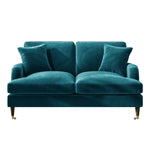 Load image into Gallery viewer, Teal Velvet 2 Seater Sofa sofa by DunePine - premium handmade upholstery available in UAE.