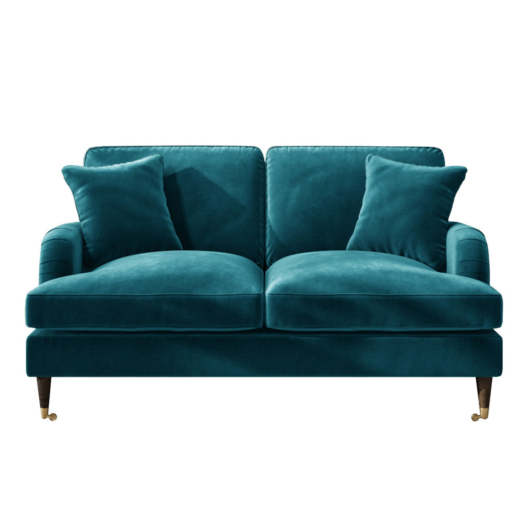 Teal Velvet 2 Seater Sofa sofa by DunePine - premium handmade upholstery available in UAE.
