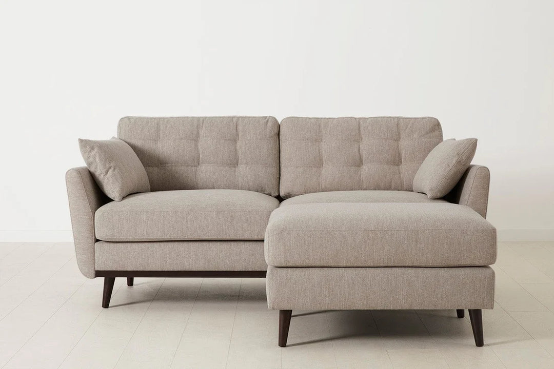 Aspen 2-Seater Right Chaise Sofa with Ottoman - modern 2-seater chaise sofa with premium fabric, handcrafted by Dunepine, Dubai